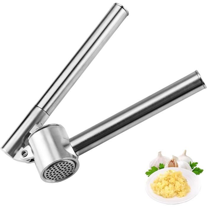Presse-Ail Professionnel En Inox - 3 En 1 Avec Éplucheur Et Pince à Noix - 38 Trous - Compatible Lave-Vaisselle