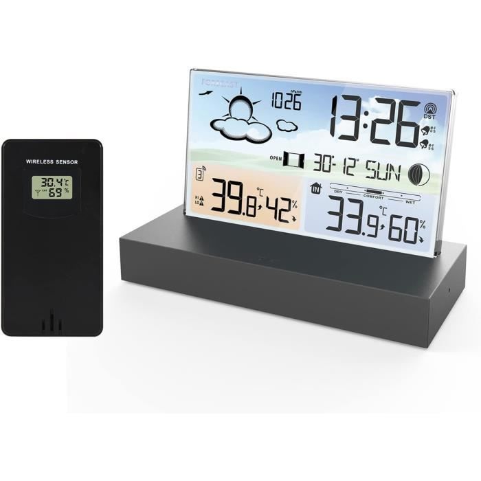 Miroir De Salle De Bain Avec LED Tactile, Station Météo WiFi Et Audio Bluetooth - Moderne