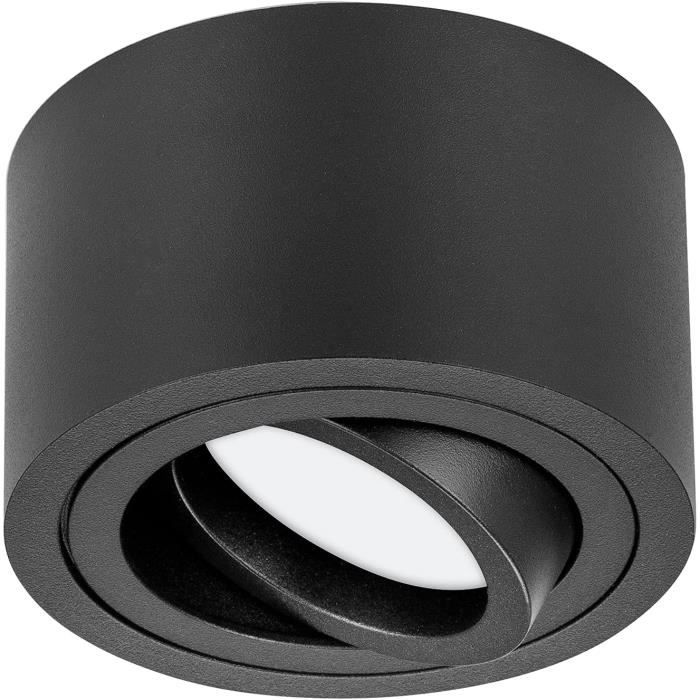 Spot LED Orientable En Saillie 5W Blanc Chaud 3000K – Ø80 Mm, IP23, Pour Plafond Sans Espace