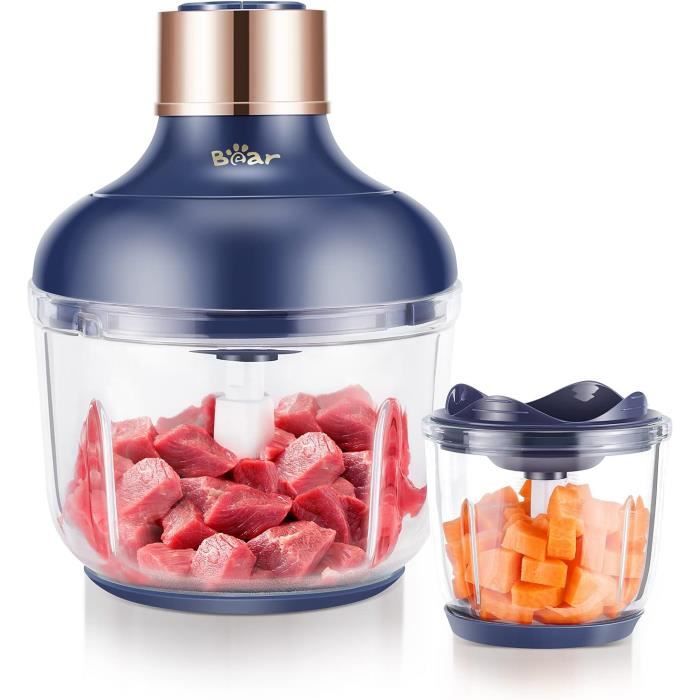 Hachoir de cuisine électrique 2 L, 2 x 4 lames 500 W hachoir Hachoir de cuisine électrique 2 L, 2 x 4 lames 500 W hachoir