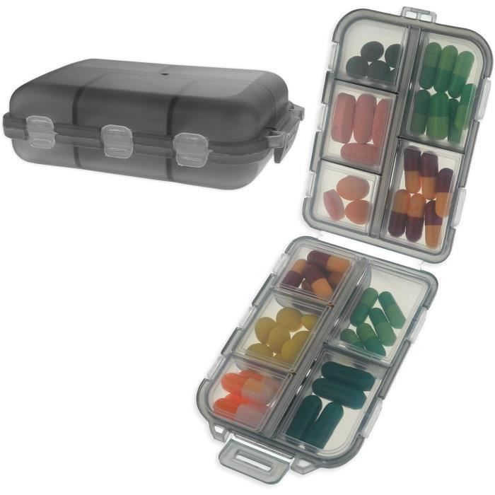 Pilulier De Voyage Bo te 1 Pc Portable Petit 10 Compartiments Case 