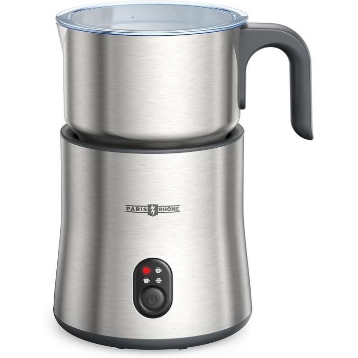 Mousseur à Lait électrique 4-en-1 Avec Contrôle Température - Pour Cappuccino, Latte - 2 Fouets, 55-70°C