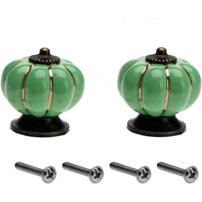 Céramique Vintage Bouton Tiroir Poignée Placard Commode 8pc Cercle Or