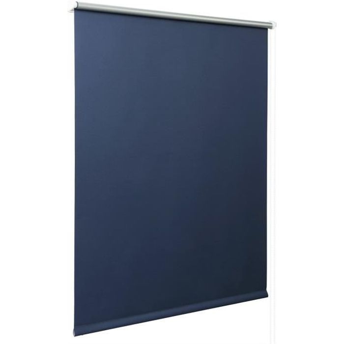 WOLTU Store enrouleur occultant en polyester avec thermique Installation rapide et directement sans perçage 90x160cm Bleu