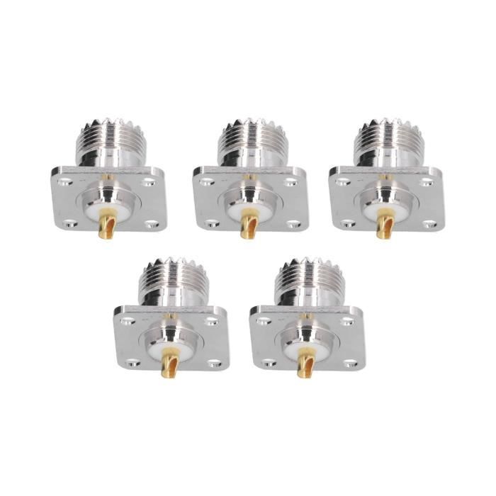 Connecteur SMA Femelle à 4 Trous Pour Montage Sur Panneau - 50 Ohm, Fréquence 0-3 GHz, Pour Antenne Radio Et Câble Coaxial