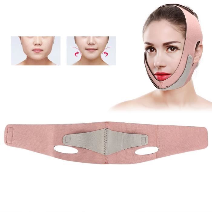 SGERUFZ Tonificateur Visage V-Shape - Muscleur Facial Anti-Rides & Double Menton - Rose - 3-5min/jour
