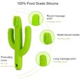Anneau Dentition bebe, Cactus Jouet de dentition et silicone 100% sans BPA (vert)-1