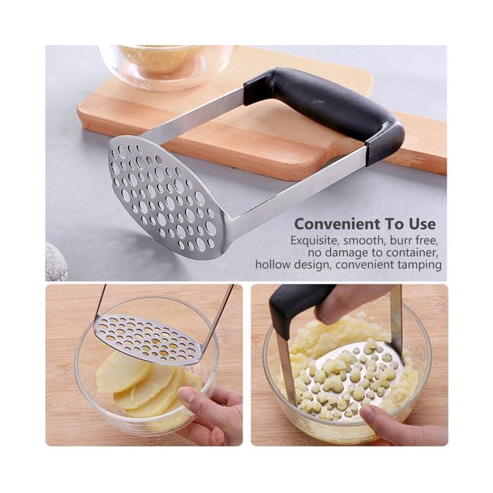 TUPMFG Presse-purée Triangulaire En Acier Inoxydable Pour Pommes De Terre - Rouge