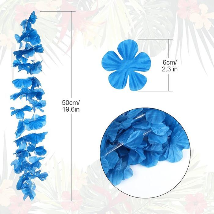 Lot De 40 Colliers Hawaïens Colorés – Fête Luau, Mariage, Anniversaire – En Polyester, Réutilisables