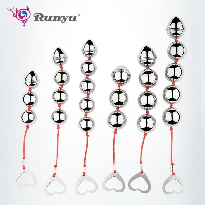 3 balles (30mm) - Perles anales en métal, Plug Anal, orgasme, Massage  vaginal, jeu, anneau de traction, jouet