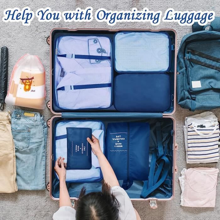 10 En 1 Organisateur Valise Pour Voyage Imperm able Set De
