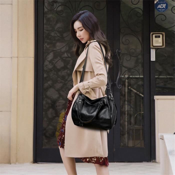 Sac à Main Femme Bandoulière En PU – Multicouleur – Neuf Avec étiquettes – Style Souple à Zip