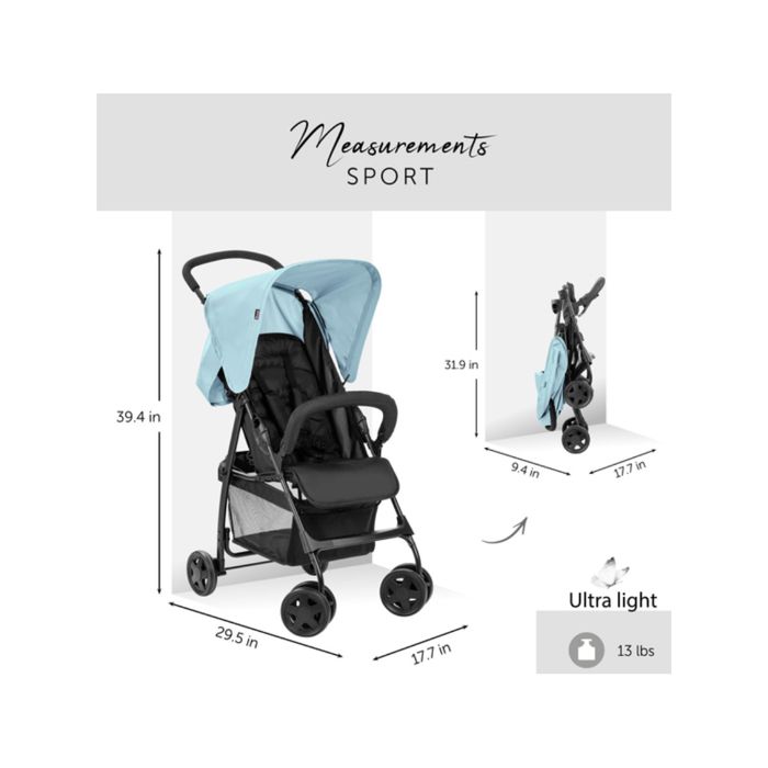 Poussette canne sport legere HAUCK Bleu Pliage compacte Avec grand panier Cdiscount Puericulture Eveil bebe
