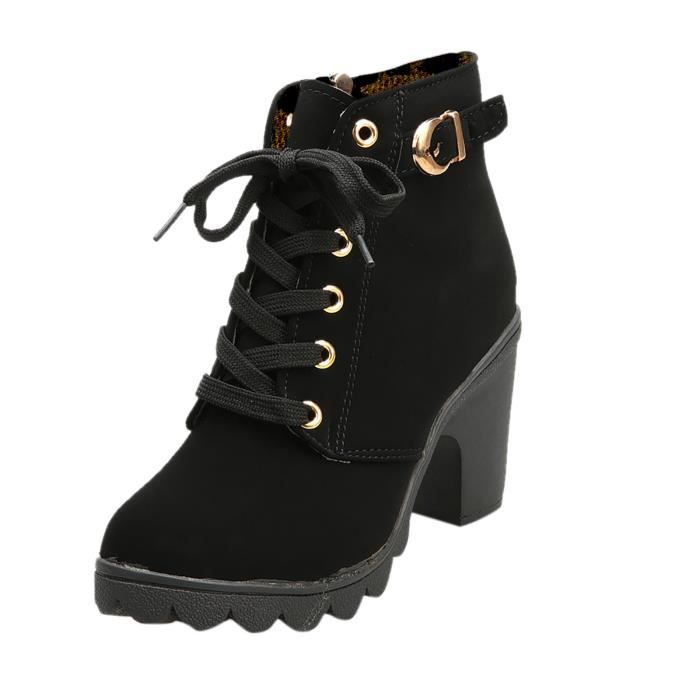 Bottines lacets shop talons femme