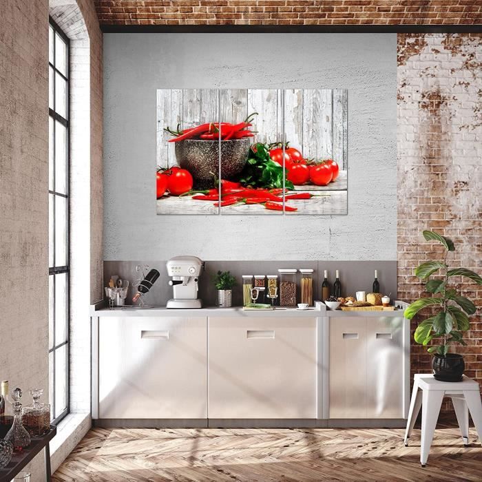 Runa art Tableau Décoration Murale Cuisine Légumes 120x80 cm - 3
