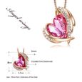 Collier Femme Bijoux Luxe - Argent S925 - Pendentif Cristal Cœur Diamanté - Cadeau ST Valentin Mariage Anniversaire-2