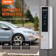 Chargeur EV Portable - VEVOR - Chargeur Voiture Electrique Type 2 Câble 7,5m 230V-400V CEE 16-2