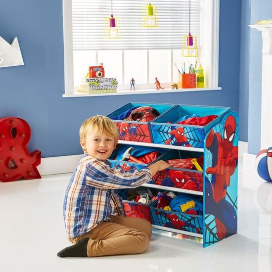 Spiderman Meuble De Rangement Pour Chambre D Enfant Avec 6 Bacs