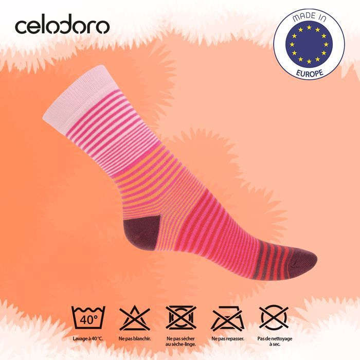 Heless Lot De 3 Paires De Chaussettes Rayées Rose Pour Poupées 28-35 Cm - Fabrication Allemande, Cadeau Enfants 3-8 Ans, Qualité Supérieure