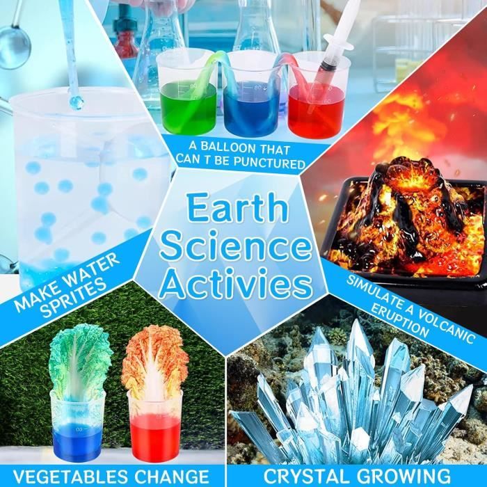 Kit Scientifique 70+ Experiences pour Enfants 4-12 Ans, Laboratoire de  Chimie et Kit Volcan, Jeux éducatifs de Sciences - Cdiscount Jeux - Jouets