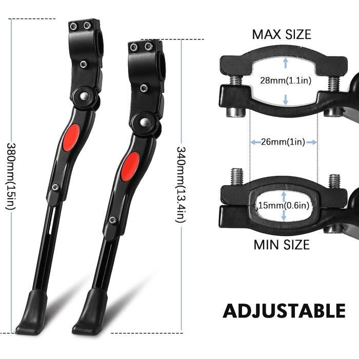 Béquille Robuste Antidérapante pour Vélo de Montagne, Manivelle de Montagne, Béquille pour Vélo de Route, Support Arrière Latéral à Jambe Simple, Argent Béquille Robuste Antidérapante pour Vélo de Montagne, Manivelle de Montagne, Béquille pour Vélo de Route, Support Arrière Latéral à Jambe Simple, Argent
