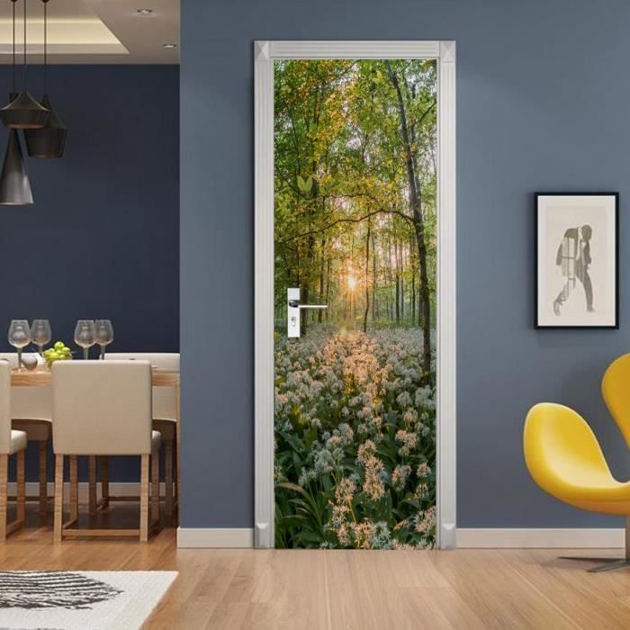 A.Monamour Sticker Porte Autocollant Poster De Porte 3D Arbres Verts Prairie Fleurs Vue sur Le Jardin Vinyle Affiche De Porte Sticker Mural Papier Peint Art Décor 85 x 215 cm A.Monamour Sticker Porte Autocollant Poster De Porte 3D Arbres Verts Prairie Fleurs Vue sur Le Jardin Vinyle Affiche De Porte Sticker Mural Papier Peint Art Décor 85 x 215 cm