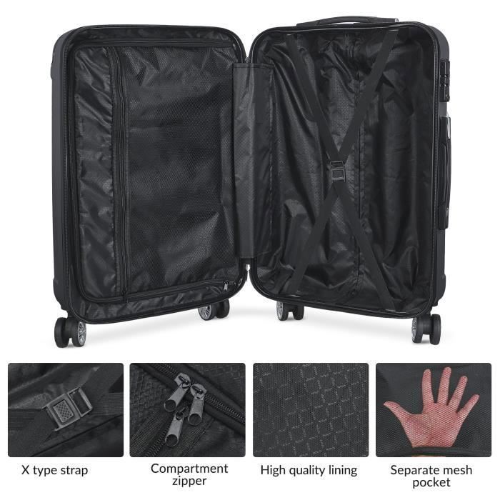 Housse Néoprène Pour Poignée Valise - Lot De 3 Protections Confortables Noir