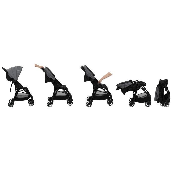 BEBECONFORT Poussette canne ultra compacte Teeny 3D, 4 roues, De la  naissance à 4 ans environ (22kg), Black Chic - Cdiscount Puériculture &  Eveil bébé