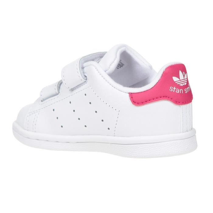 Baskets Stan Smith Bébé Fille - ADIDAS ORIGINALS - Blanc - Cuir - Lacets -  Cdiscount Chaussures