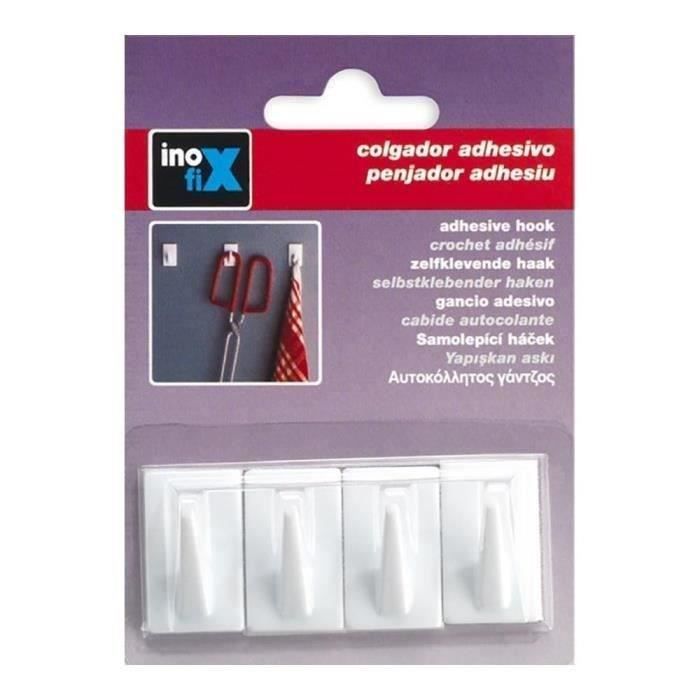 Inofix INOFIX - Crochet Adhésif rectangulaire blanc en blister - Cdiscount ...