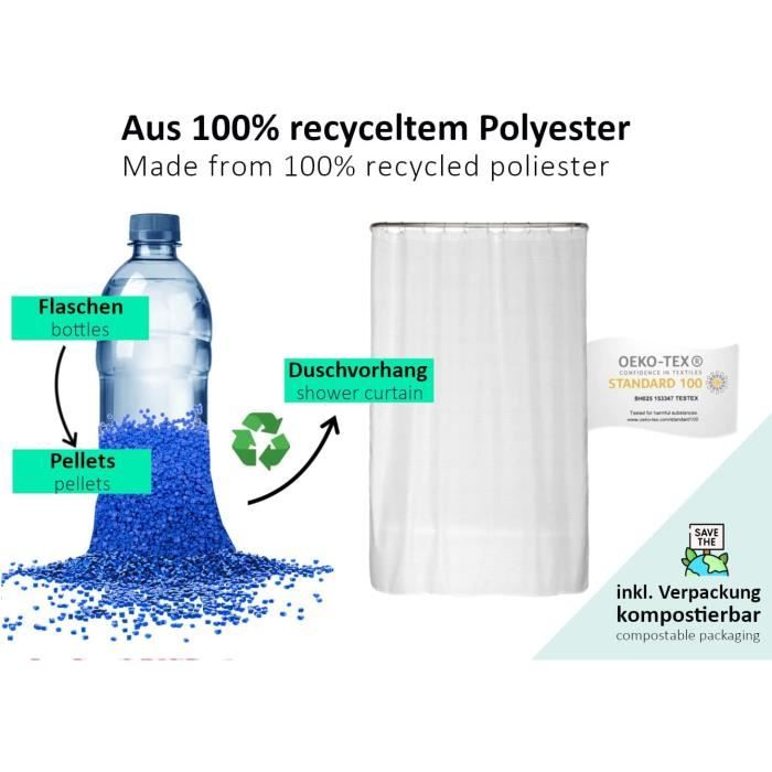 Rideau De Douche 200X220 \ Rideaux De Douche En Tissu Polyester Épais