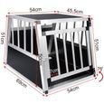 EUGAD Cage de transport pour chien en aluminium, Caisse de transport, Boîte de transport,Boîte de voyage, 69x54x51 cm, Noir-3
