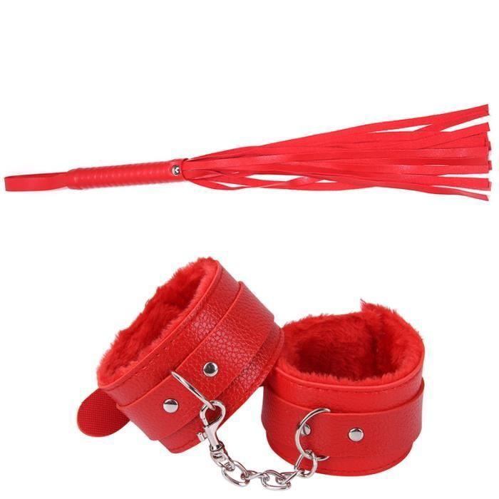 Fouet Pour Fessées BDSM - Cuir Rouge - Longueur 28 Cm - Neuf - Marque Etudevis