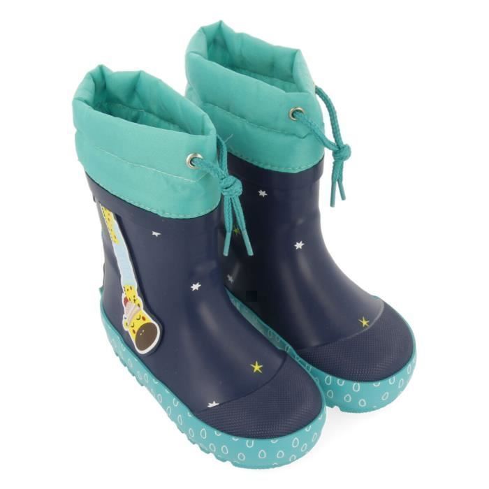 Bottes de pluie bleu bébé garçon