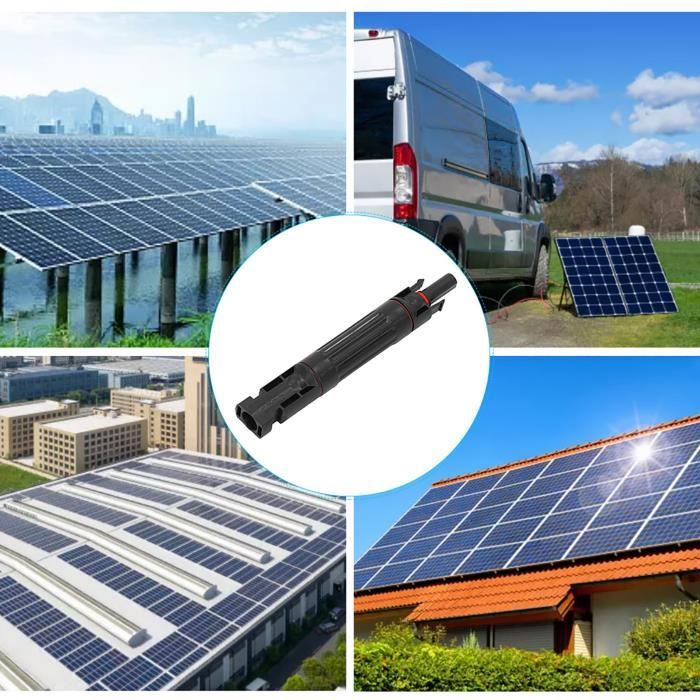Sonew porte-fusible PV Porte-fusible solaire Connecteur de câble de panneau  PV IP67 Étanche DC 1000V pour la protection (15A)