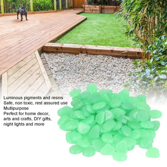 300 Pierres Fluorescentes Galets Lumineux - Décoration Jardin Allées Aquarium Extérieur
