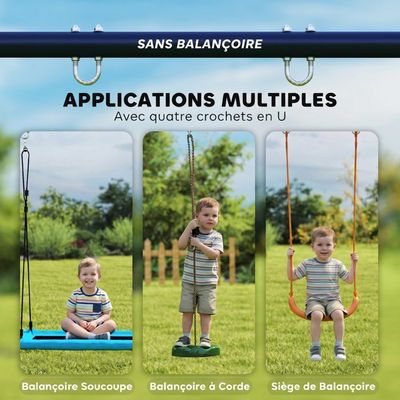 Balancoire Enfant Tiny Swing - Portique Balancoire nid d oiseau - 2 Enfants à la fois - Poids Max 90 kgs - Idéal petits jardins | Leroy Merlin