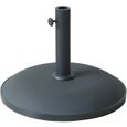 Pied de parasol en béton Hespéride - Noir - Droit - 25 kg - Diamètre 45 cm-0