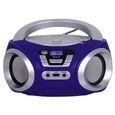 Chaîne stéréo portable Trevi CMP 544 BT Boombox - Lecteur CD, Radio FM, USB, Bluetooth - Bleu-0