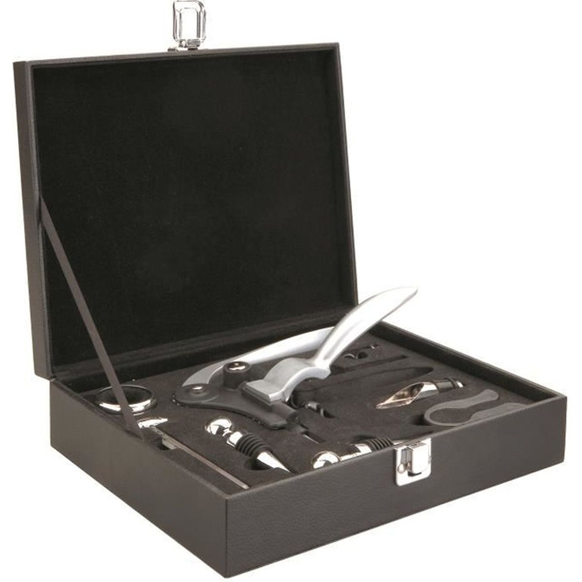 Coffret à Vin En Bois – Thermomètre Et Anneau Anti-goutte (Neuf)