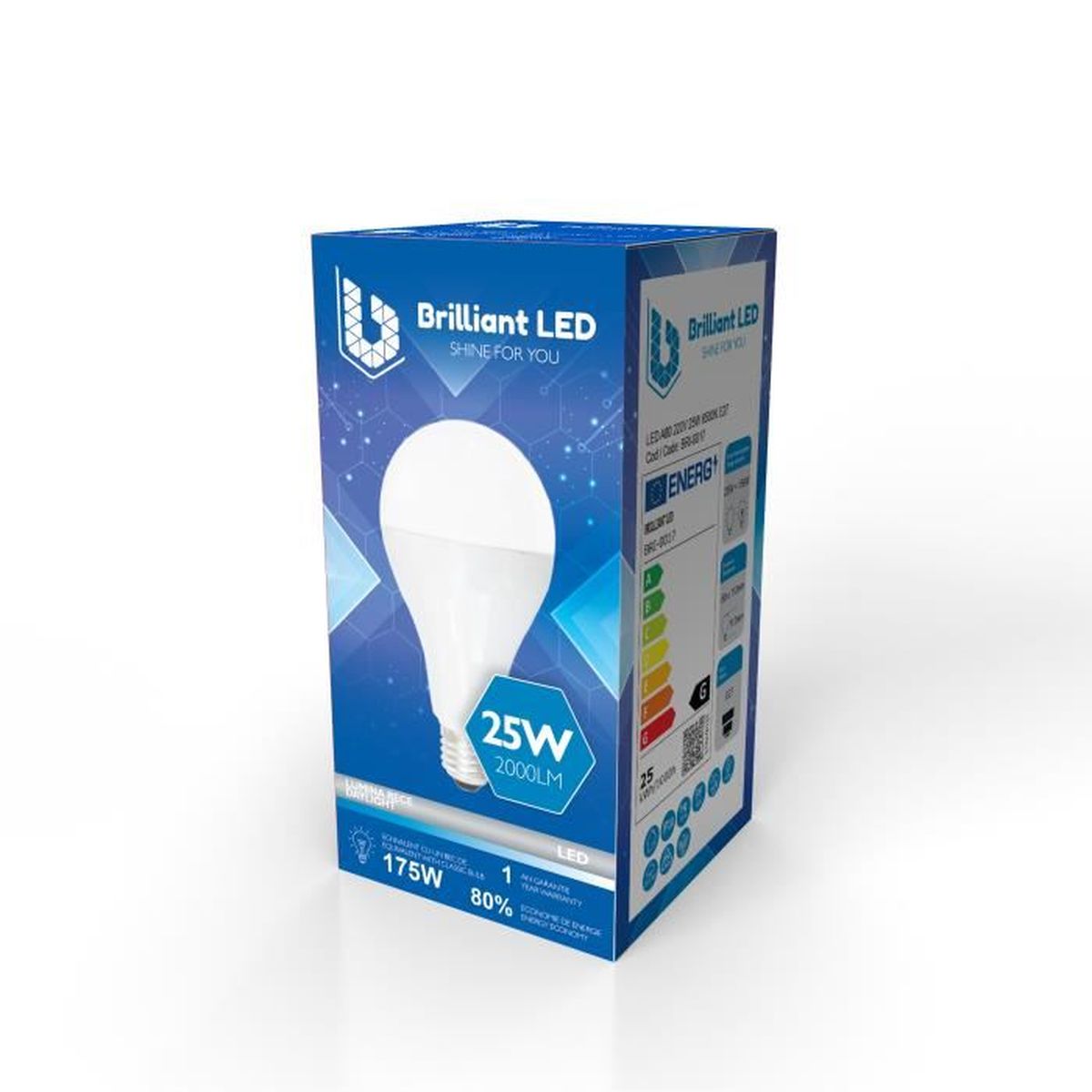 Ampoule LED A80 Brilliant LED E27 Gros Culot A Vis, 25W Equivalent 175W