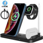 APOLUX Chargeur Sans Fil Rapide 15W 4 en 1, QI Chargeur Induction Universal Compatible avec Apple iPhone, Watch, AirPods, Samsung, Huawei