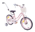 SUN BABY Vélo Enfant - Heart Bike - Roues 16" - 4 à 6 ans - panier - cloche - garde-boue - Rose