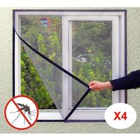 Jelachete Moustiquaire pour fenêtre avec Fixation Velcro X4