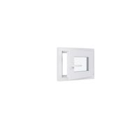 Fenêtre PVC Triple vitrage - Blanc/Blanc - Ouverture à Droite - Largeur 500 x Hauteur 400 mm