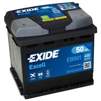 BATTERIE EXIDE EXCELL L1 12V 50AH 450A 207X175X190 +G EB501