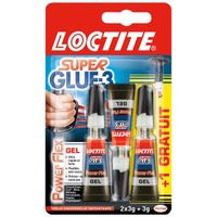 LOCTITE Lot 2+1 gratuit Super glue3 power flex tube - 3g