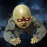 TD® Bébé zombie animé effrayant- Yeux Rouges- Décoration Fêtes à thèmes-Halloween, Fêtes d'Horreur