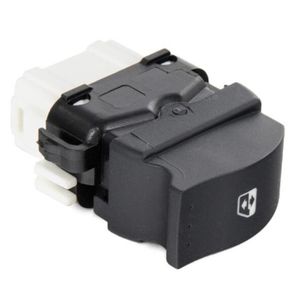 Interrupteur Lève-vitre Avant Droit (passager) - Compatible Renault Clio 3, Espace 4, Scénic 2 - Référence 8200315013 - 6 Pins, Noir