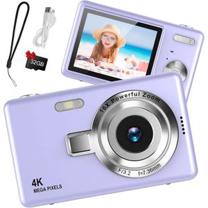Digital Camera Caméra Vidéo 1080P Caméscope 16MP Zoom Numérique 16X Caméra Vlogging Avec Lum Caméscope Vlog